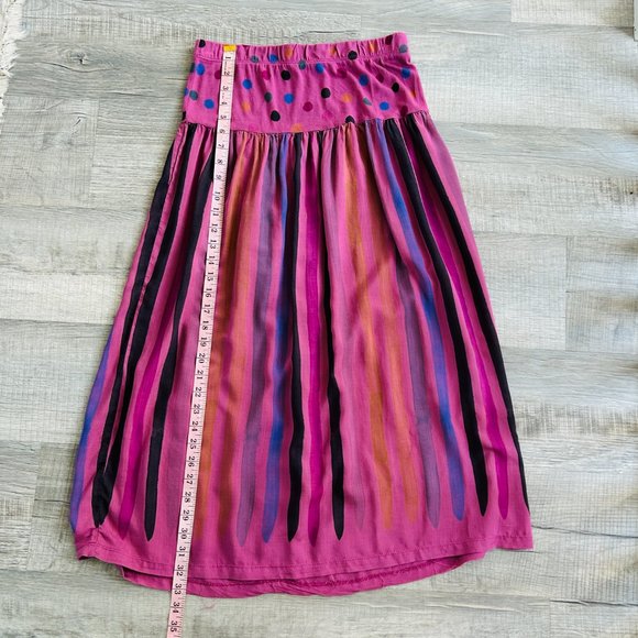 Gudrun Sjoden 100% modal striped/polka dot elastic waist Skirt (size S) - Picture 6 of 11